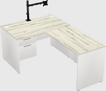 L-shaped office desk