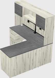L-shaped office desk