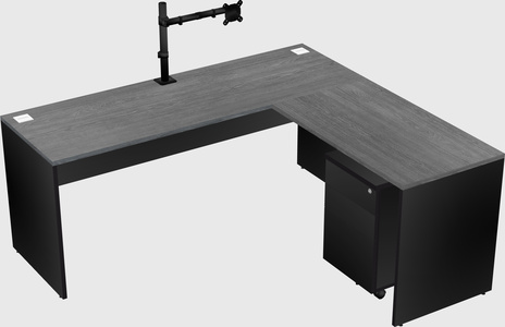 L-shaped office desk