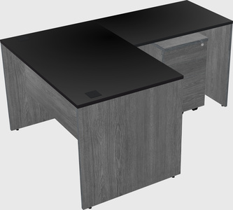L-shaped office desk
