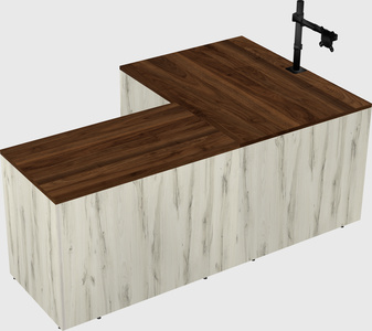 L-shaped office desk