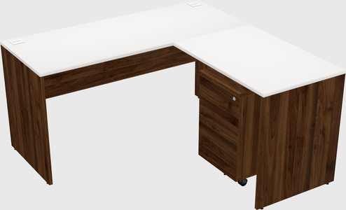 L-shaped office desk