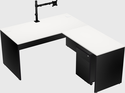 L-shaped office desk
