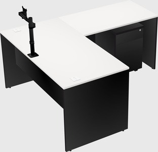 L-shaped office desk