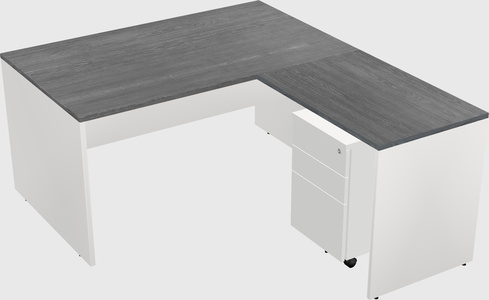 L-shaped office desk