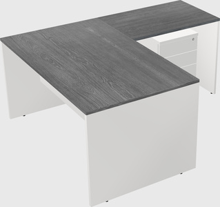 L-shaped office desk