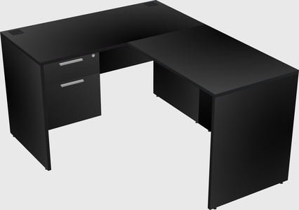 L-shaped office desk