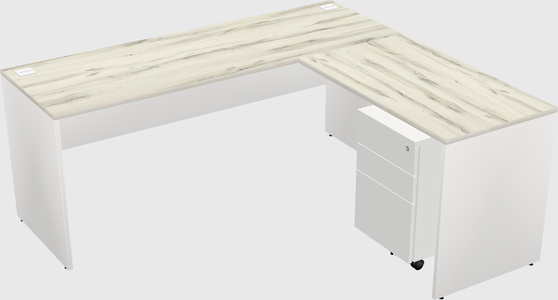 L-shaped office desk