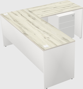 L-shaped office desk
