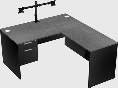 L-shaped office desk