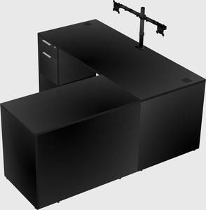 L-shaped office desk