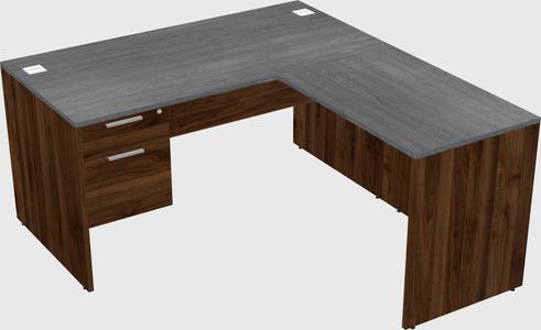 L-shaped office desk