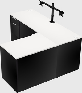 L-shaped office desk