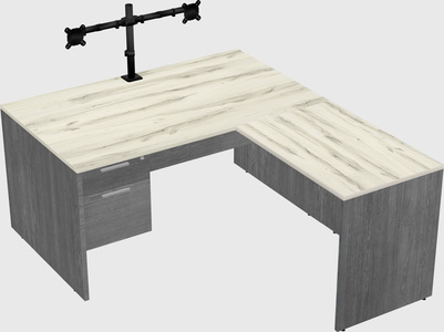 L-shaped office desk