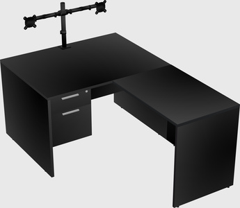 L-shaped office desk
