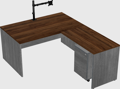 L-shaped office desk