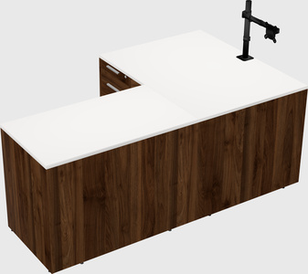 L-shaped office desk
