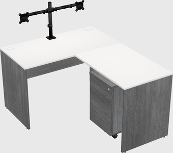 L-shaped office desk