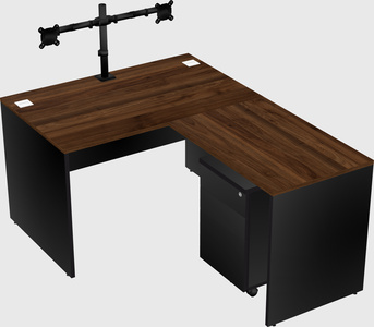 L-shaped office desk