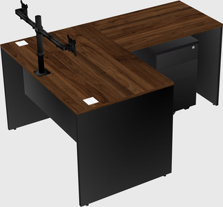 L-shaped office desk