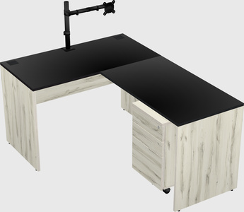 L-shaped office desk