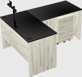 L-shaped office desk