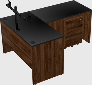 L-shaped office desk