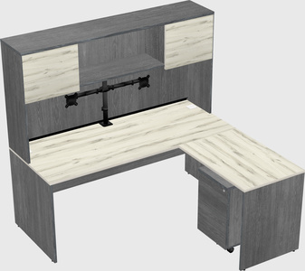 L-shaped office desk