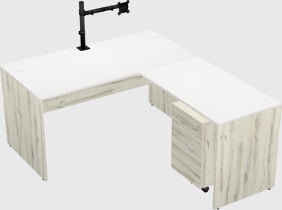 L-shaped office desk