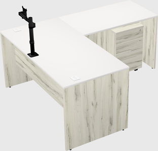 L-shaped office desk