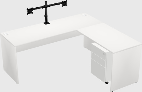 L-shaped office desk