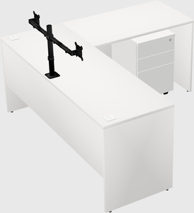 L-shaped office desk