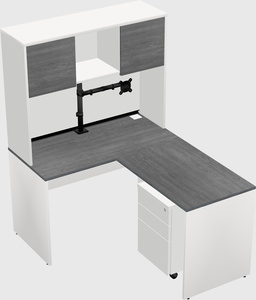L-shaped office desk