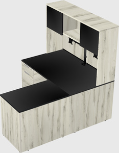 L-shaped office desk