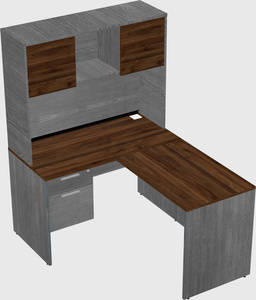 L-shaped office desk