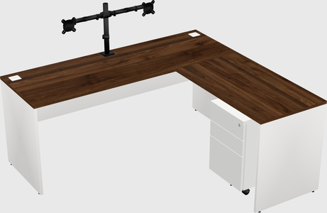 L-shaped office desk