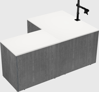 L-shaped office desk