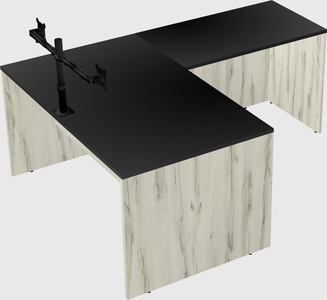 L-shaped office desk