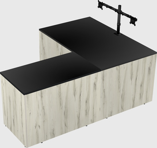 L-shaped office desk