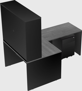 L-shaped office desk