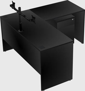 L-shaped office desk