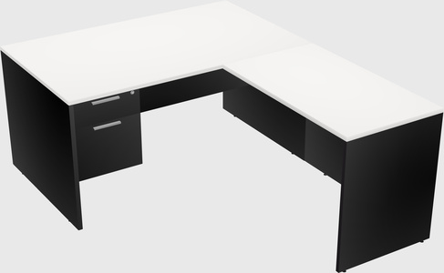 L-shaped office desk