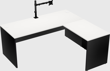 L-shaped office desk
