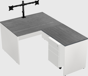 L-shaped office desk