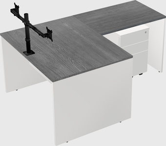 L-shaped office desk