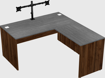 L-shaped office desk