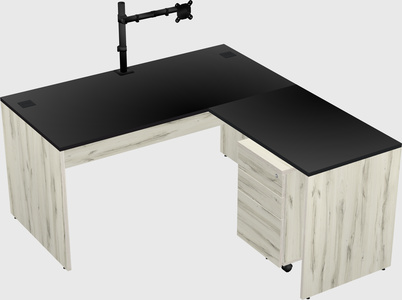 L-shaped office desk