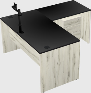 L-shaped office desk