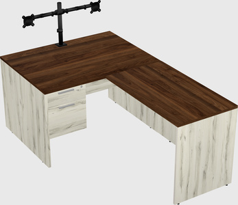 L-shaped office desk