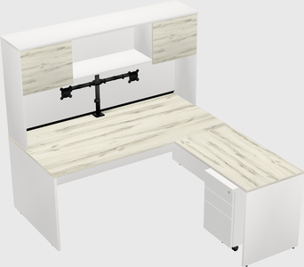 L-shaped office desk
